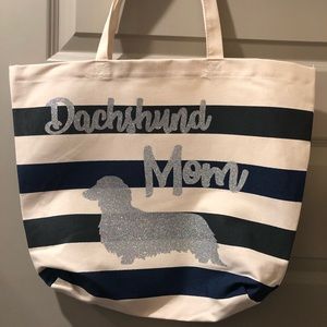 Dachshund Long Haired Tote 18.5”x16
